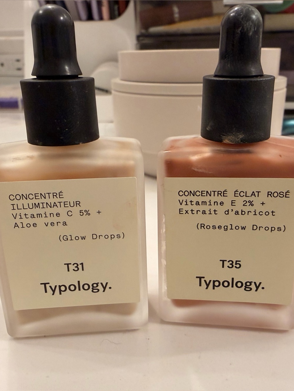 Typology Glow Drops and Roseglow Drops